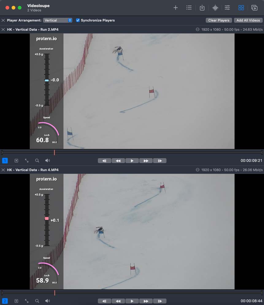 Henrik Kristoffersen Comparing Enhanced Video using VideoLoupe
